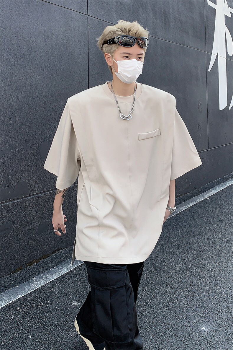 男装短袖t恤24夏抗皱潮牌假两件上衣男生体恤XZ514-2-202424-P58,男装T恤,星座514-2(原B239)