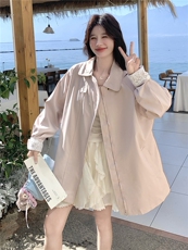 2026春装新款甜美粉色蕾丝袖口韩版休闲中长风衣外套女，女装风衣，时尚风爆
