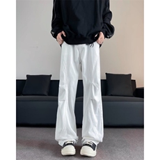 复古cleanfit裤子男冬季美式潮牌垂感褶皱休闲百搭长裤K5922-P53，男装休闲裤，星座412-3