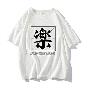 YT26197-P30 亚短袖t恤男大码五分袖男宽松七分袖 港风模特图片