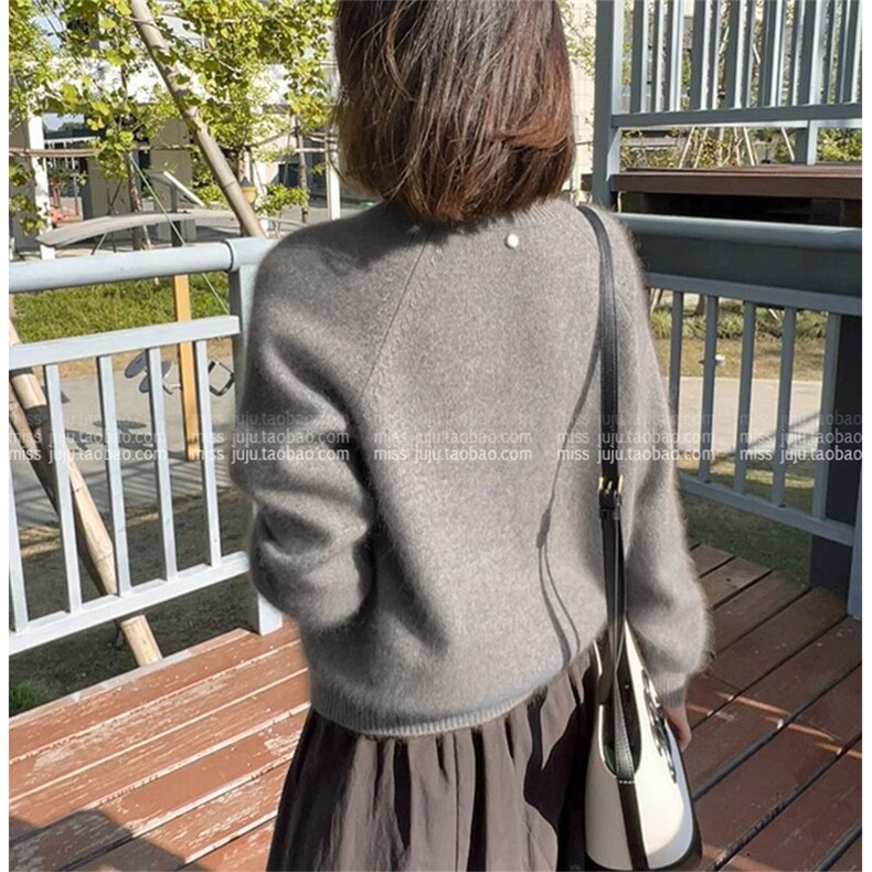 时尚百搭秋冬女装针织衫气质减龄开衫外套,针织衫/毛衣,宇灿羊绒