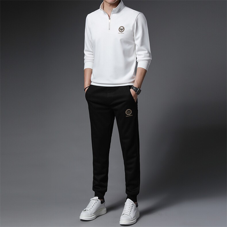 SA9850-2钱塘2020-2中年男士冬季新款百搭简约卫衣套装P147,男装休闲套装,钱塘207-2