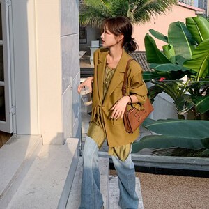 【现货】高品质拼纱假两件廓形西服251-603-P125-K188图片