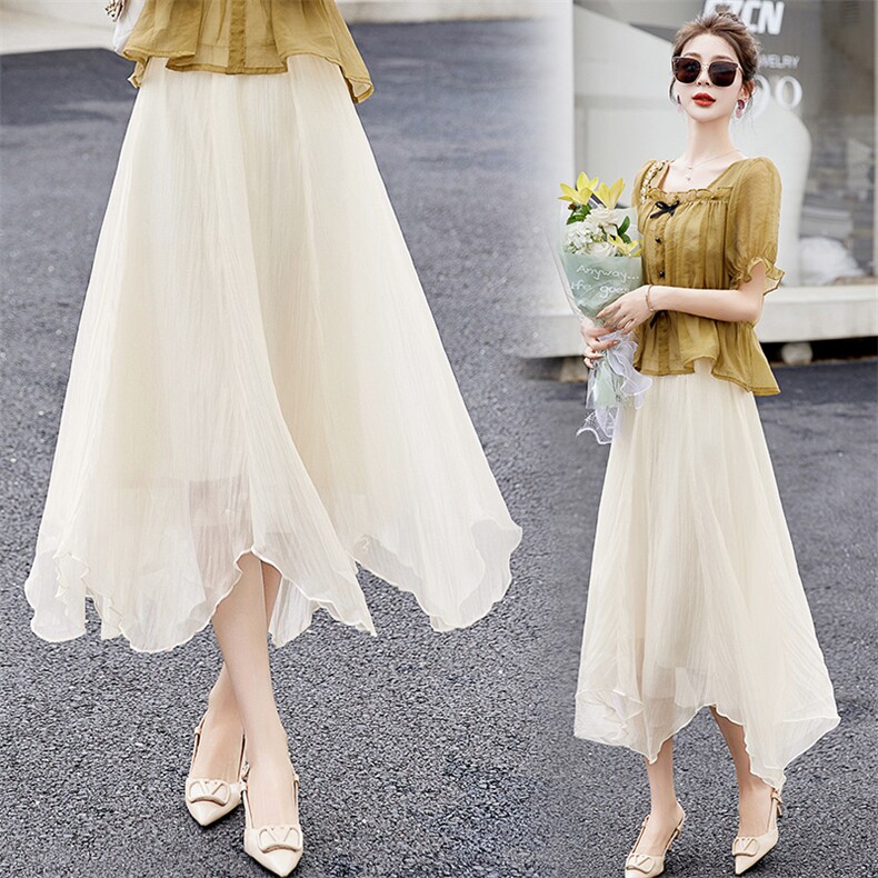 成套搭配雪纺小香风套装女2025夏季新款洋气减龄小个子两件套裙潮，女装半身裙，魅影