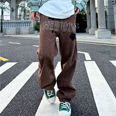 冬季潮流男直脚宽松直筒水洗长裤印花牛仔裤刺绣NB31P55，男装牛仔裤，星座1116-2