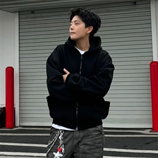 抖音得物高品质二开25秋冬美式重磅宽松结构设计连帽卫衣外套W78，男装卫衣，电商A486-1
