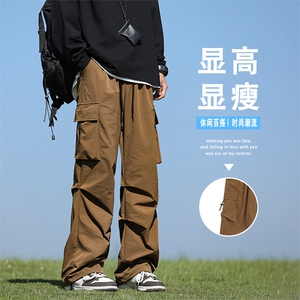 秋季美式宽松工装裤机能时尚百搭直筒宽松休闲裤K210-特批-35图片