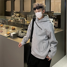 网络图现货美式高街重磅街头嘻哈拉链拼接男女连帽卫衣JW14-P58，男装卫衣，星座715-7