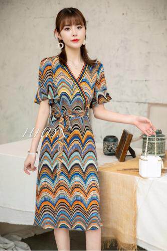 【现货】夏季新款修身显瘦连衣裙，女装连衣裙，红火丹妮