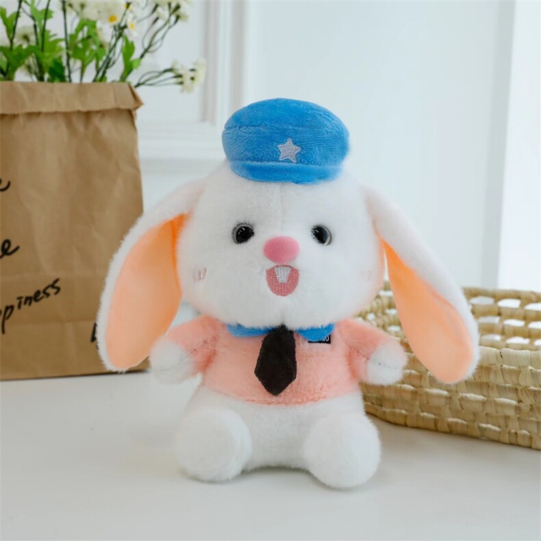 交警兔子（欧貂绒，小芊伊毛绒玩具