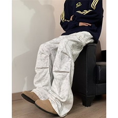 裤子男春秋季宽松直筒迷彩脏脏裤潮B8280P50，男装牛仔裤，星座1116-2
