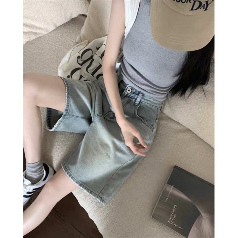 AK2234-P50夏季高腰直筒牛仔短裤复古做旧显瘦休闲五分裤,男装牛仔裤,星座617A-2