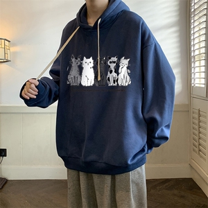 纯棉连帽卫衣男大码运动帽衫宽松薄WY2100-P35 加绒款-P40图片