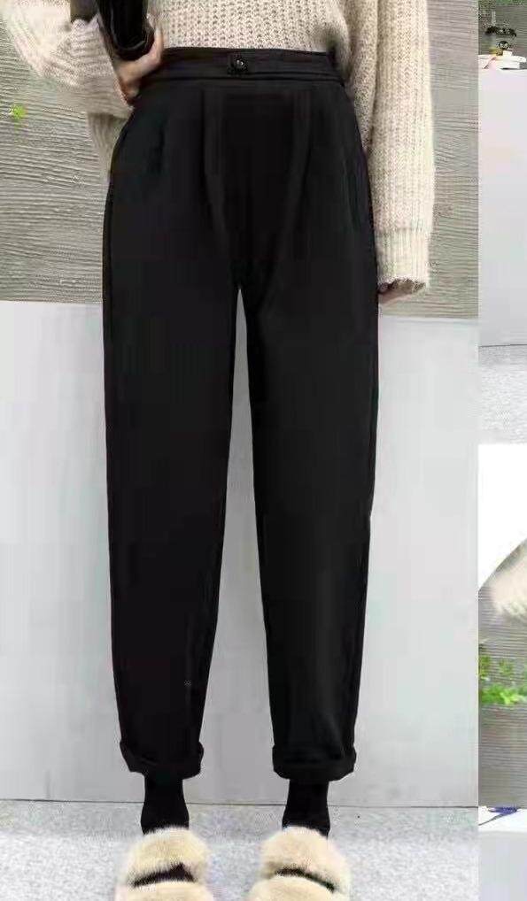 冬季毛呢面料休闲裤，现货，火爆补单中，女装休闲裤，杭悦