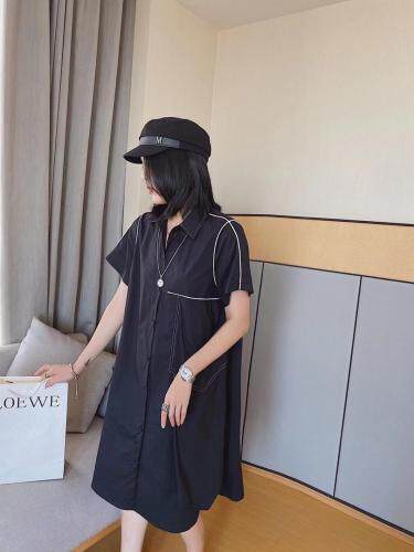 ［爱美欧］夏季新款欧版大口袋衬衫连衣裙，女装衬衫，爱美欧
