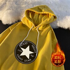 WY2008-P35 加绒款-P40 纯棉连帽卫衣男大码运动帽衫宽松薄外套男图片