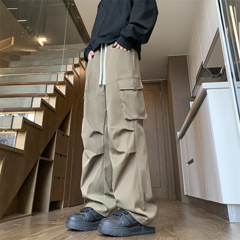 25年春款得物品质工装重磅针织休闲裤（现货）C323-1-7822-TP45，男装休闲裤，电商C323-1