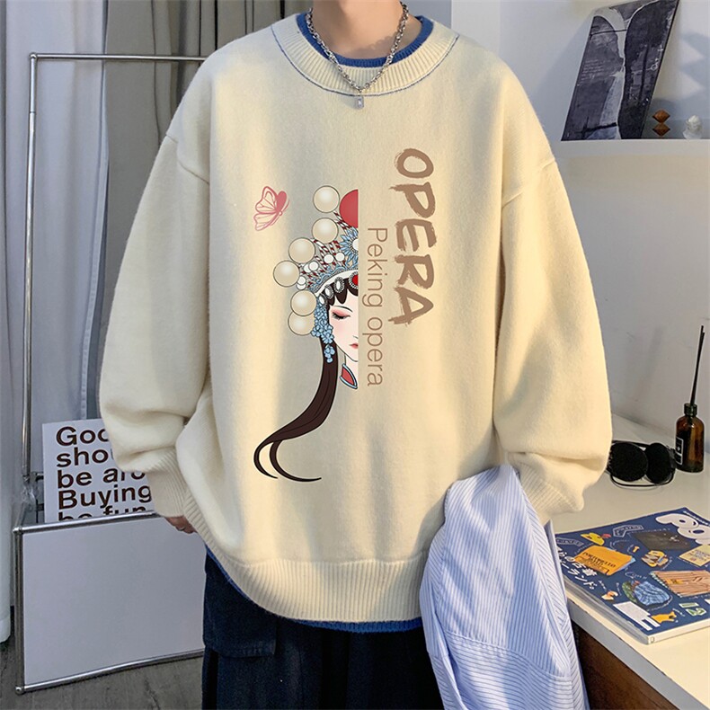 控78假两件毛衣男大码加绒针织衫男毛线衣M80161-P55加绒P70,男装针织衫/毛衣,电商A040
