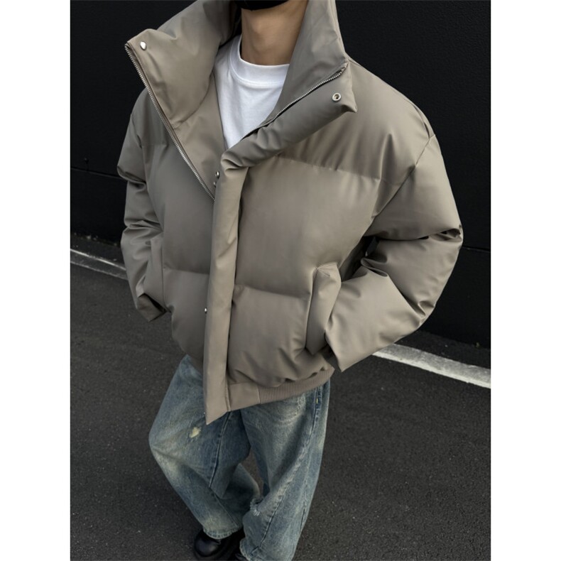 精品高质量PU皮棉衣现货抖音可送样A061-AJ00923棉衣-特P95-现货,男装棉衣,电商A061