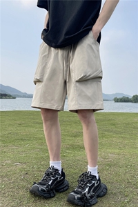 供视频~双层大口袋工装短裤防水面料 A454特P35控55图片