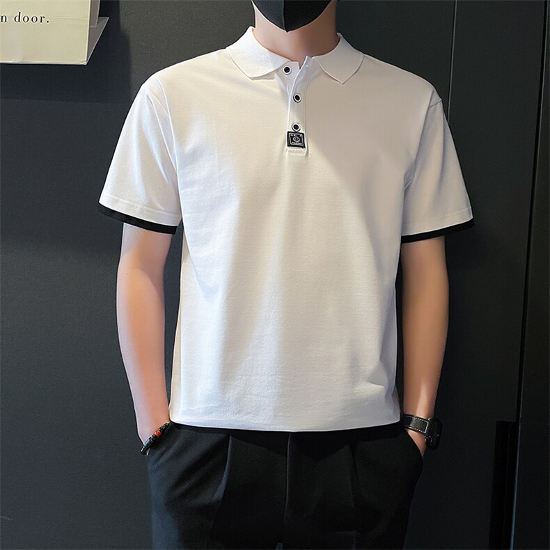 社会小伙轻熟店主风假两件袖子polo衫t恤男A210-A317-P58控78,男装T恤,星座210-3
