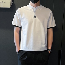 社会小伙轻熟店主风假两件袖子polo衫t恤男A210-A317-P58控78，男装T恤，星座210-3