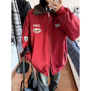 港风大码款宽松翻领加厚保暖棉服外套潮 XZ213-MY9355-P148控168图片