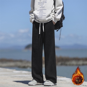 潮流宽松卫裤加绒直筒垂感男生长裤X1880-常规特批42加绒特批52图片