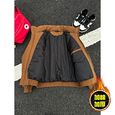 现货美式高街休闲棉衣夹克三防立领纯色户外工装加厚棉服外套，男装夹克，电商A486