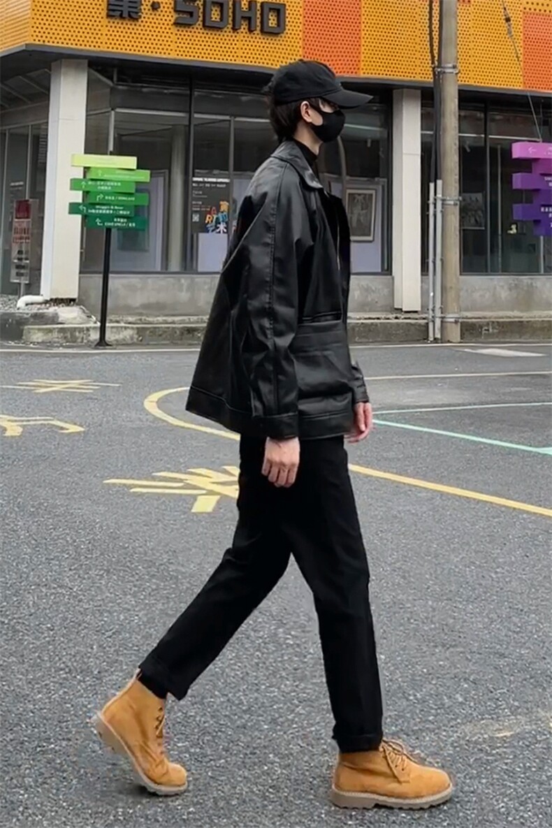 搭配马丁靴的休闲裤男秋冬仿牛仔裤机车风痞帅1412-2/612/P48,男装牛仔裤,星座1412-2