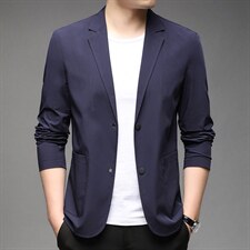 时尚潮流宽松上衣西装爸爸装男士新款免烫薄款纯色外穿西服外套，男装西服，电商B212（原钱塘6029）