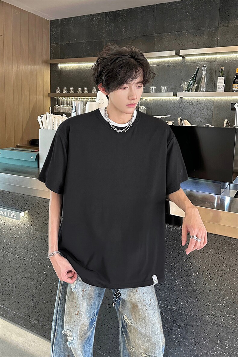 8XL-M高品质！！特大码冰丝速干T恤男透气短袖上衣纯色DX314P25,男装T恤,电商D206-1