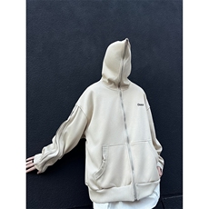 美式潮牌高街连帽开衫卫衣男女春秋季宽松休闲情侣小众全拉链外套，女装短外套，星座601-2