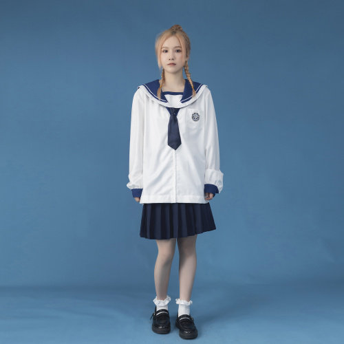 中性女类C316CS678P65JKDK水手服制服宽松班服情侣装男女款拼接,男装工装外套,电商C316
