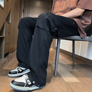 工装裤男款夏季潮牌修身直筒大口袋裤子休闲长裤 KG009图片