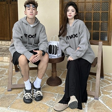 现货北极绒港风学生情侣连帽毛衣610A-1-L245-P53，男装针织衫/毛衣，星座610A-1