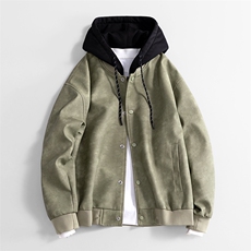 痞帅美式短款机车服潮牌工装假两件皮衣夹克外套157-1-J196-特P85，男装夹克，电商A157-1