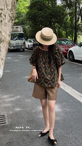 现货 轻复古小花上衣图片