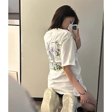 万针全刺绣工艺抖音得物高品质260克重磅纯棉双纱美式高街短袖T恤，男装T恤，电商A486