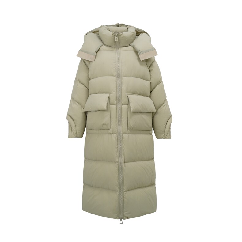 2025年秋季拉链常规长袖立领中长款羽绒服时尚百搭，女装羽绒服，禾雯电商供货