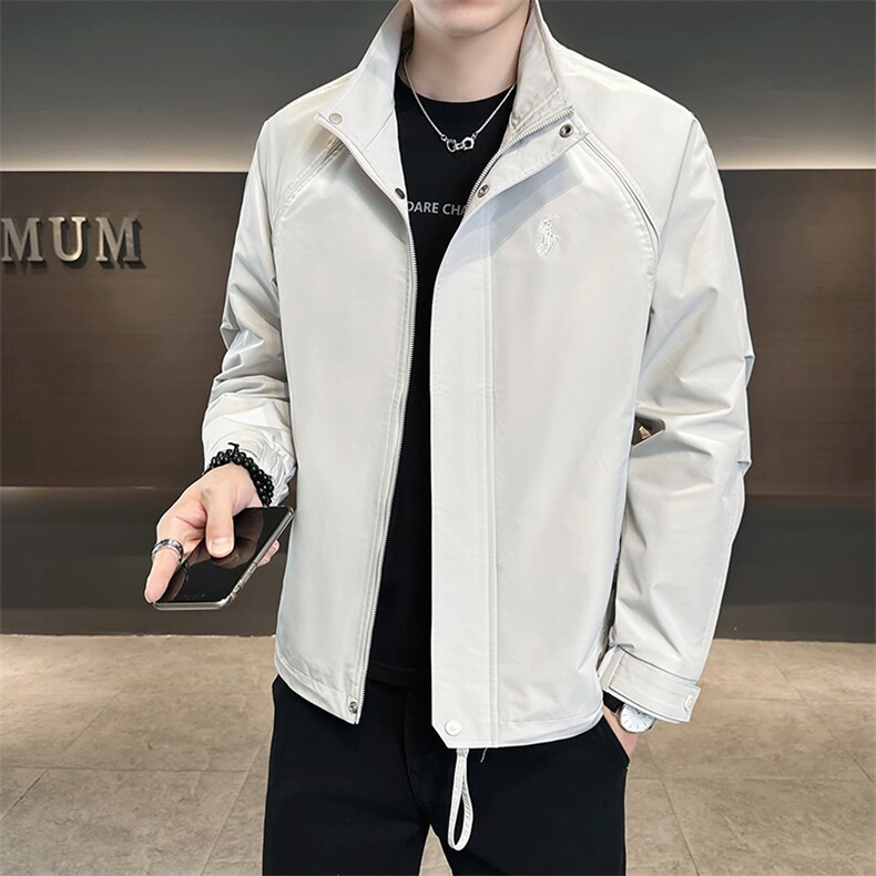 店主风新款夹克外套男春秋休闲百搭时尚立领男士夹克N809-P75图片