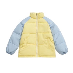 加绒加厚冬款男女立领棉衣保暖拼色面包服外套MY22 P75图片