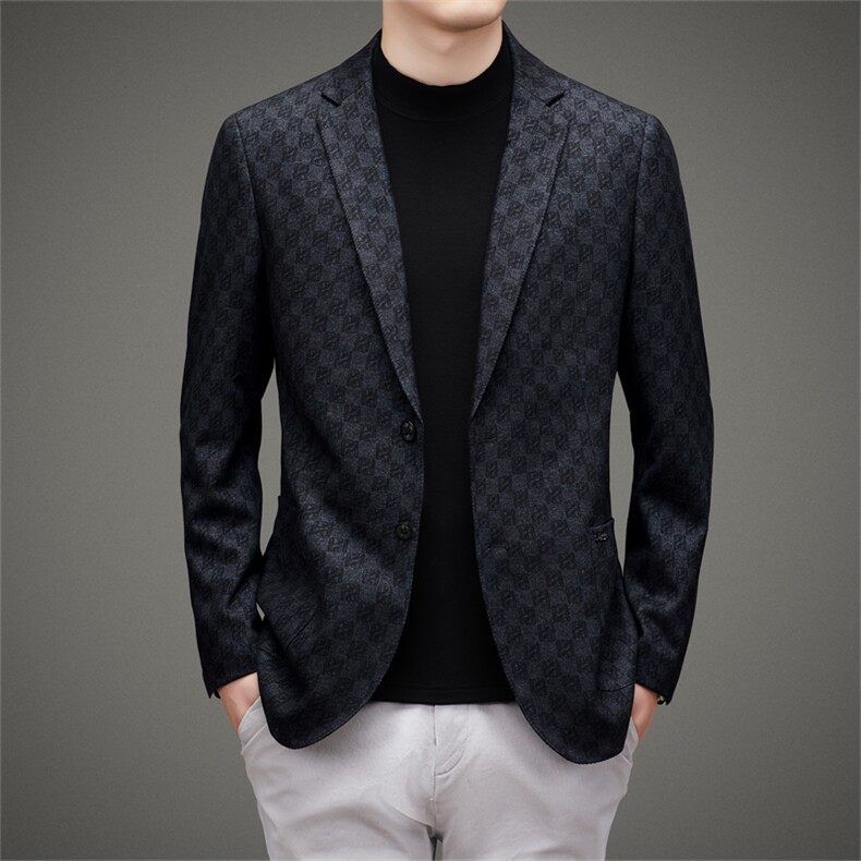 2024新款春秋季轻薄款休闲西服男韩版商务休闲防晒小西服爸爸装图片