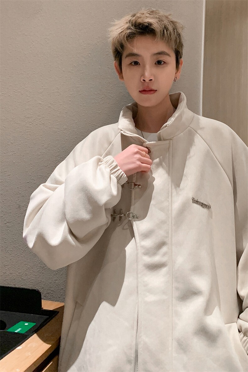 重磅！麂皮绒复合夹克飞机扣外套XH43-特P60控价：108,男装夹克,电商B367
