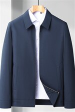 外套夹克2023春季新款男士翻领宽松衣服时尚休闲百搭上衣中年男装图片