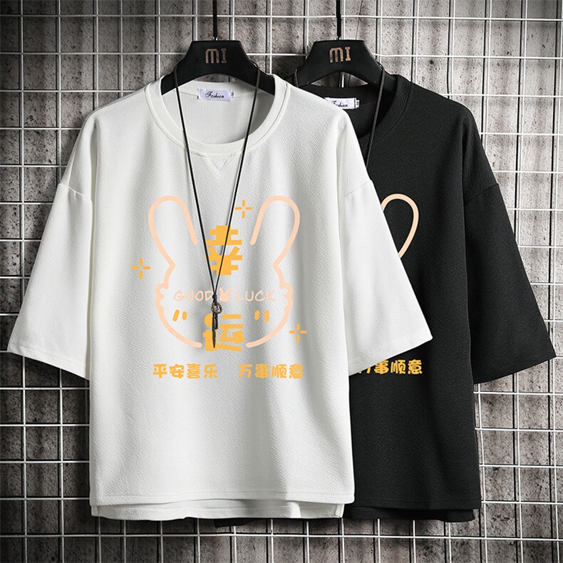 春夏季七分袖t恤男大码五分袖男短袖中袖网格挂拍Q11297-P30,男装T恤,电商A040A