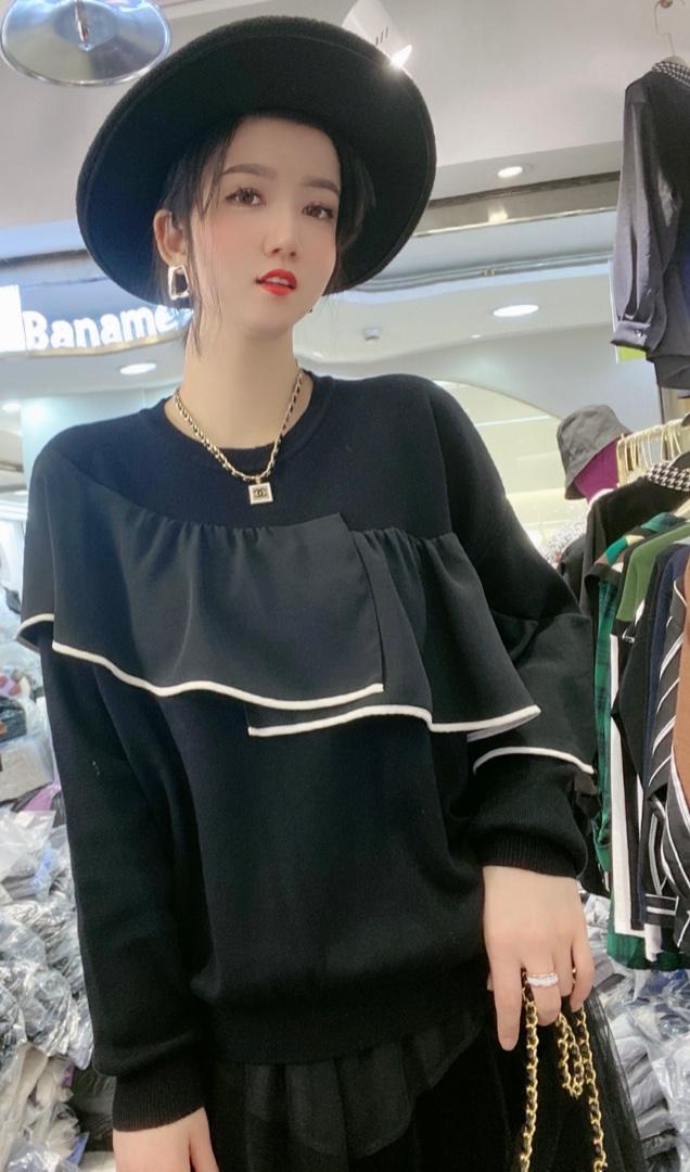 欧版木耳边毛衣,针织衫/毛衣,芭娜美纳