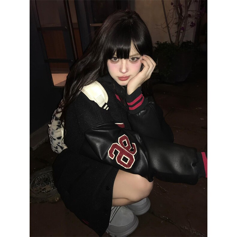 美式重磅棒球服外套男女秋冬新款字母刺绣夹克情侣上衣JHT139,男装夹克,星座1116A（原606A-3）