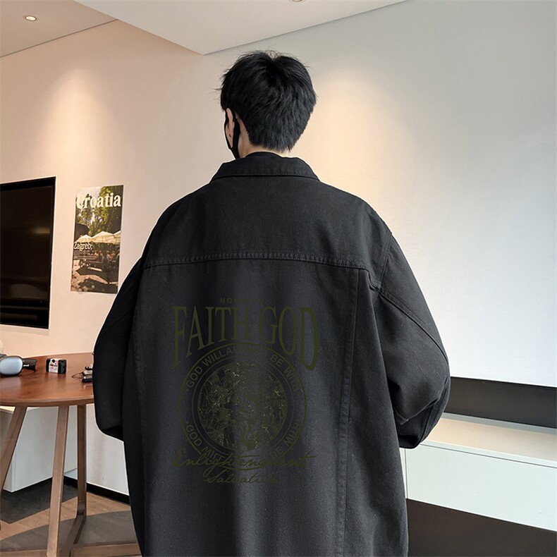 牛仔夹克男大码牛仔外套男茄克NJ77388-P60,男装夹克,电商A040