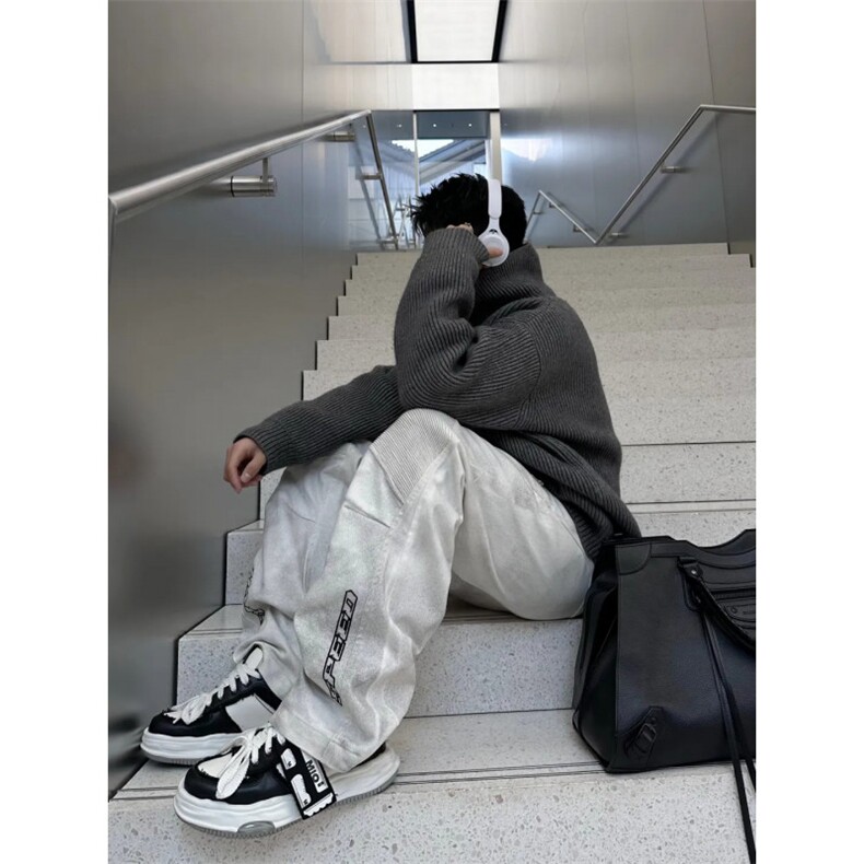 【有货】Z43CC-特P50高领开衫毛衣男慵懒风单排纽扣针织衫外套,男装针织衫/毛衣,星座1007（原301D）